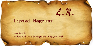 Liptai Magnusz névjegykártya